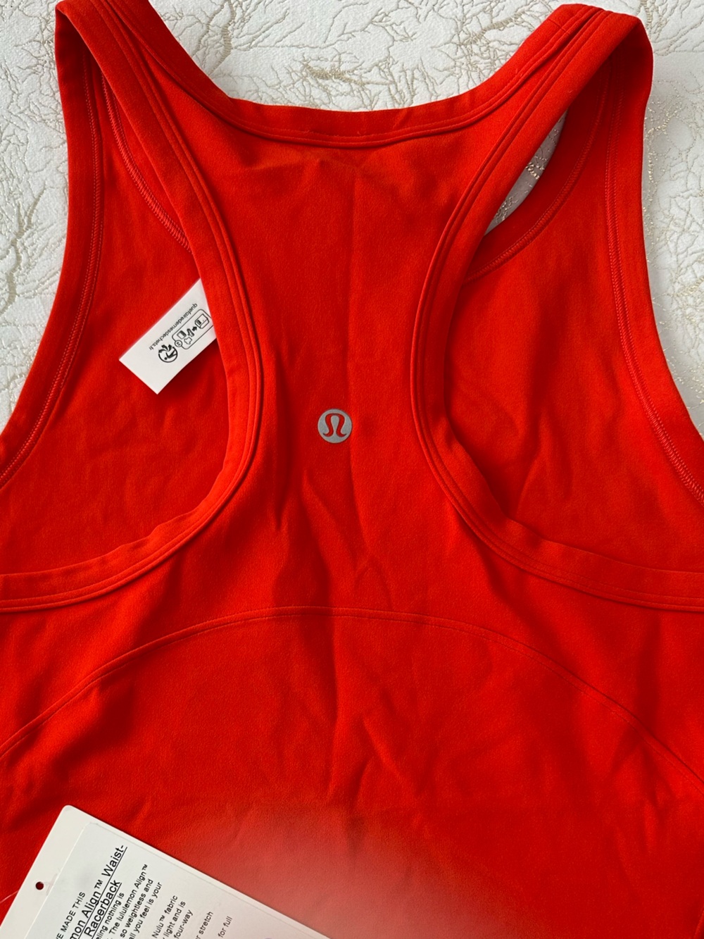 lululemon Align waist length Racerback Tank Bright Red - SIZE 10 - Picture 3 of 3